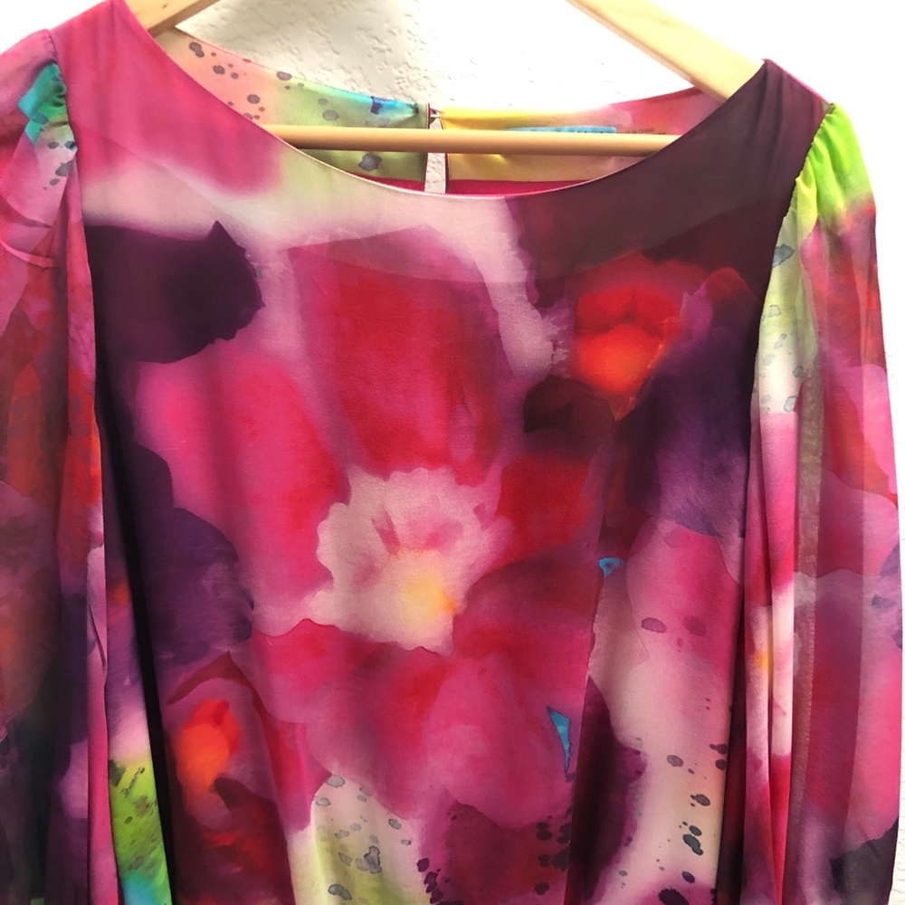 Alice + Olivia Floral Silk Top